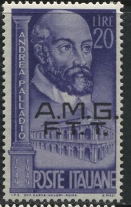 Italy overprinted Trieste 20 lire Andrea Palladio stamp mint o.g. hinged - Picture 1 of 1