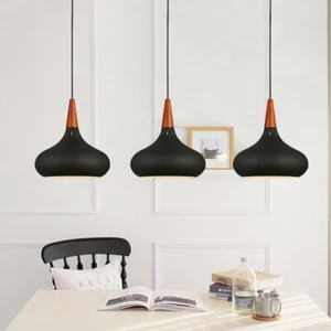 3X Bar Pendant Lighting Wood Lamp Kitchen Chandelier Light Home Ceiling Lights - Picture 1 of 8