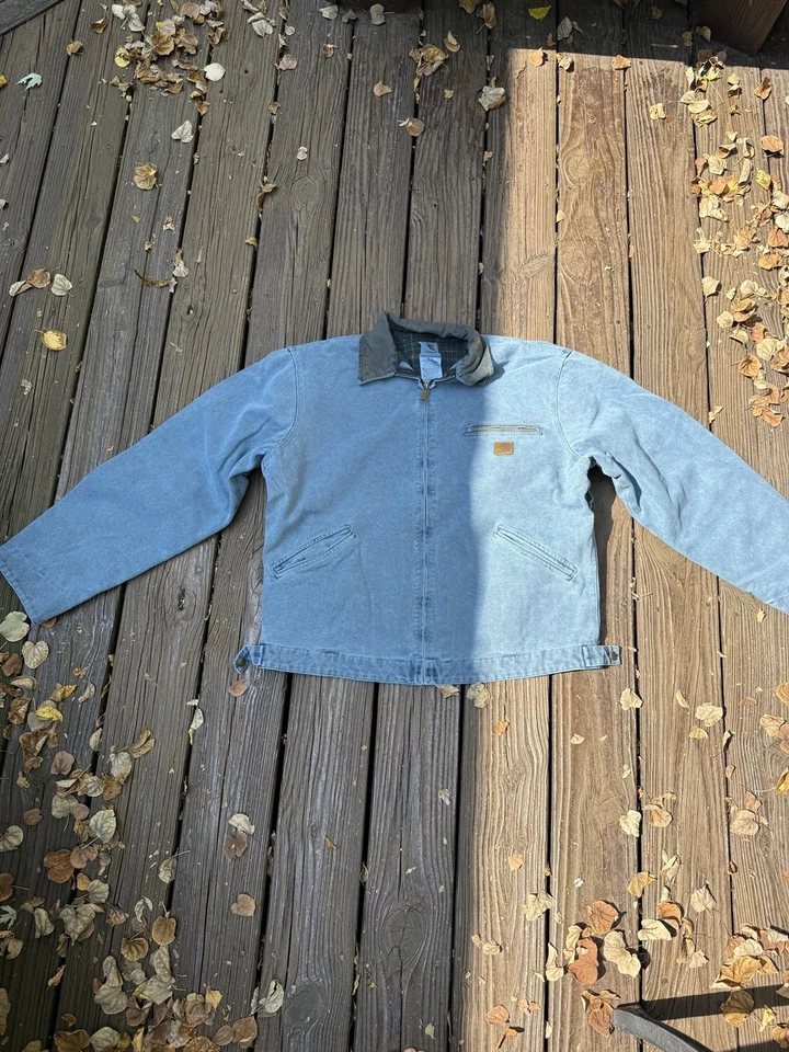 Chaqueta Detroit Vintage Carhartt Azul Marino Lona Talla Grande Foto 1 de 4