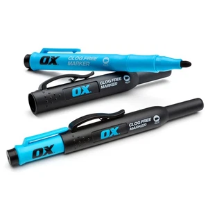 Tools Clog-Free Permanent Construction Marker 2-Pack with Pocket Holster - Du... - Picture 1 of 7