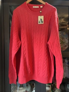 Neu mit Etikett Donald Ross Herren Flamenco Zopfmuster Wollpullover Gr. XL 100 % Lammwolle - Bild 1 von 4