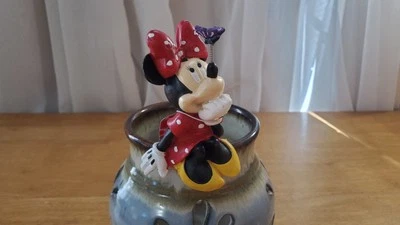 Estatuilla de Minnie Mouse y mariposa maceta colgante / cuidador - Disney 3,5" Foto 1 de 4