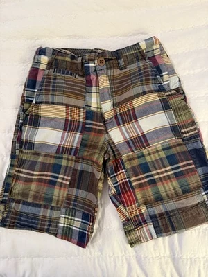 Polo Ralph Lauren Boys Madras Plaid Shorts Cotton Preppy Patchwork Boy’s Size 6 - Image 1 of 4