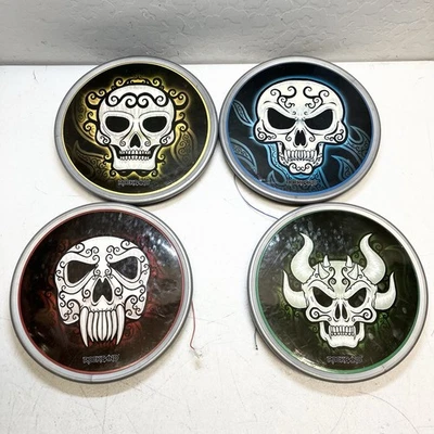 (RARE) GENUINE - Skull Set Of All 4 Rock Band Replacement Drum Pads Harmonix - Image 1 of 4