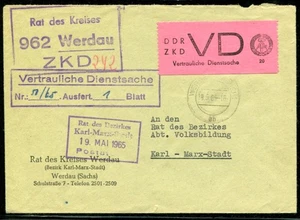 RDA RDA OFICIAL D 1965 VD2I en CARTA RARA (E8108 - Imagen 1 de 2