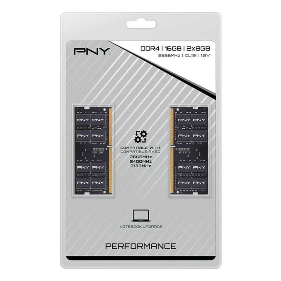 PNY: Performance DDR4 2666MHz Notebook Memory - For Notebook - 16 GB (2 x 8GB) - Image 1 of 2