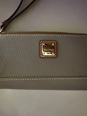 Dooney & Bourke Pebble Grain Flap Wallet Clutch Greyish Color NWT - Image 1 of 4