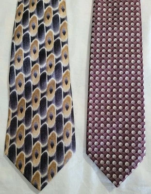 2 Corbatas Pierre Cardin Estampado Acuarela EE. UU. Napolinni Cravates Lunares Foto 1 de 4