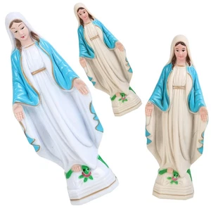 Adorno Virgen María para decoración religiosa del hogar 3 piezas resina - Imagen 1 de 12