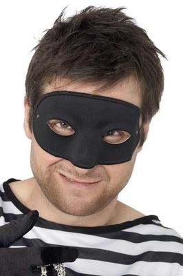 Smiffys Burglar Eyemask, Black - Image 1 of 2