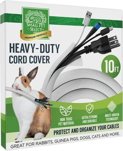 Cache cordon robuste - Blanc, 10 pieds - Câble électrique ultra durable et fil pr - Photo 1/12