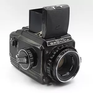 Zenza Bronica S2A Black 6x6 120 Film Camera with Nikkor-P 75/2.8 Lens +Acc. - Picture 1 of 22