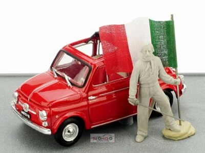 1:43 Brumm Fiat 500 150Ø Unita D Italia Garibaldi As150 Auto Diecast Modellino - Immagine 1 di 2
