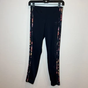 Adidas Girl Blue Striped Athletic Leggings Size L Lounge Pants EUC AUTHENTIC - Picture 1 of 11