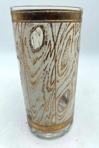 Tree Bark Woodtone Wood Grain 5-1/2" WATER GLASS Tumbler with Knot Holes - Picture 1 of 6