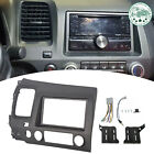For Honda Civic 2006-2011 Grey Double Din Radio Stereo Dash Kit w/Wiring Harness