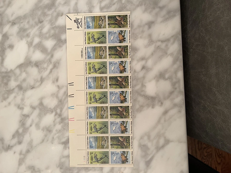 US Stamps Plate Block of 20 - Save Wetland ...Habitats - MNH  (Scott #1921-24) - Image 1 of 1