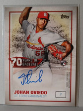 2021 Topps 70 Years of Baseball Autographs St. Louis Cardianals Johan Oviedo
