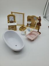 Sylvanian Families Calico Critters Bathroom Toilet Set NOT Complete Has Extras86