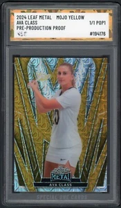 2024 LEAF METAL AVA CLASS PRE-PRODUCTION PROOF   SOC POP1 1/1 AUTHENTICATED - Zdjęcie 1 z 2