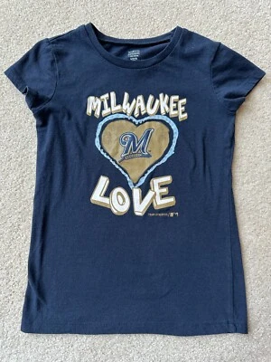 Camisa Milwaukee Brewers mercancía genuina MLB niñas grande (10/12) Foto 1 de 4