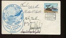 1ST FLIGHT DISCOVERY STS-41D ASTRONAUT JUDY RESNIK & CREW SIGNED POST CARD HR461