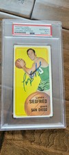 1970-71 TOPPS SIGNED CARD LARRY SIEGFRIED ROCKETS CELTICS OHIO STATE PSA DNA 88