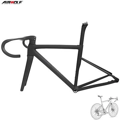 AIRWOLF T1100 Carbon Rennrad Rahmen Aero 700x28c Lightweight 850g Fahrradrahmen - Bild 1 von 4