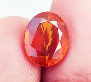 Piedras preciosas sueltas 100 % natural granate hessonita 4,30 quilates certificado con regalo gratis - Imagen 1 de 6