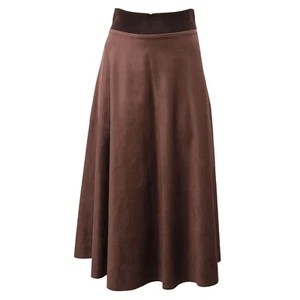 8392AF gonna donna D. AUSSENSEITE braun Öko-Wildleder Wollrock Damen - Bild 1 von 4