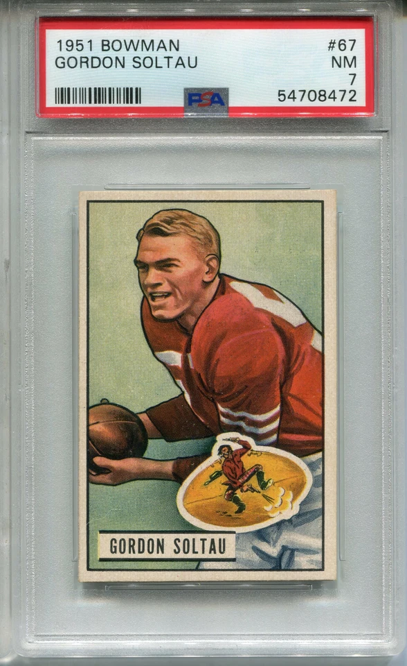 1951 Bowman #67 Gordon Soltau PSA 7 NM San Francisco 49ers - Image 1 of 2
