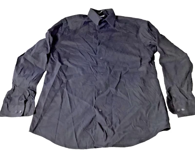 Camisa de vestir APT 9, negra, manga larga, talla 16 1/2, 34/35 Foto 1 de 4