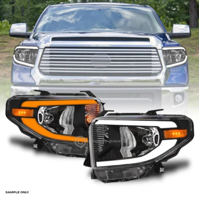 Switchback Sequential For 14-21 Tundra SR/SR5/Limited Blk Headlights w/LED Tube - Image 1 of 4