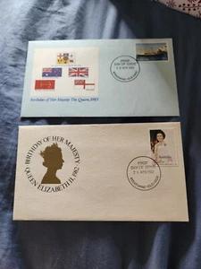 Birthday Of Her Majesty Queen Elizabeth II 1982 & 1983 First Day Of Issue - Picture 1 of 3