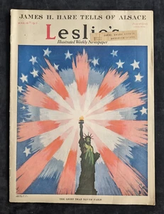Original March 15 1917 LESLIE'S Illustrated Newspaper WWI Photographs - Magazine - Picture 1 of 14