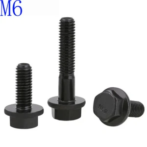 M6 -1,0 6 mm hochfest Güteklasse 10,9 Sechskant Flanschschrauben Rahmensechskantschrauben - Bild 1 von 4
