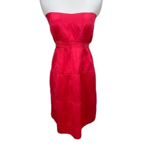 Vintage Calypso St. Barth Silk Red Sleeveless Strapless Dress Size M - 10 - Picture 1 of 12