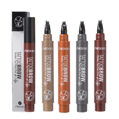 Microblading Waterproof Tattoo Eyebrow Ink Pen Long Lasting Eye Pencil Fork#US - Image 1 of 4