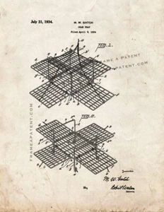Crab Trap Patent Print Old Look - Bild 1 von 3