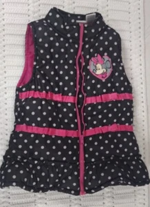 Chaleco acolchado Disney "Minnie Mouse" - Niñas Talla 5 - Lunares - Cremallera completa - Imagen 1 de 4