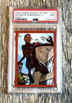 PSA 9 LOW POP 4 RARE HIGHER | 2020 PANINI MARVEL 80 YEARS MILES MORALES #163 NEW - Image 1 of 2