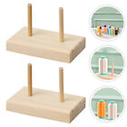  2 Pcs Wooden Biaxial Wire Frame Embroidery Thread Container Sewing Tool