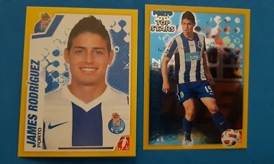 SET 2 STICKER JAMES RODRÍGUEZ OPORTO ROOKIE STAR COLOMBIA MADRID PANINI 2011 - Imagen 1 de 4