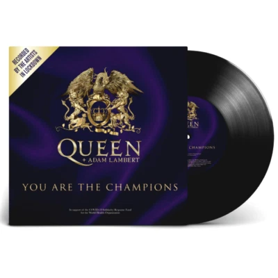 Queen + Adam Lambert ' You Are The Champions ' UK 7" Vinyl Single 2020 Record - Image 1 of 4