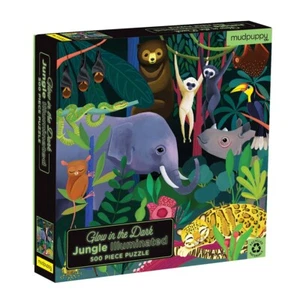 Mudpuppy 500 Pc Glow in Dark Puzzle – Jungle 03646 - Imagen 1 de 1