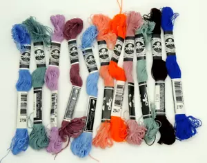 Lot of 11 DMC Flower Thread Embroidery Floss Cross Stitch Needlepoint New - Picture 1 of 5