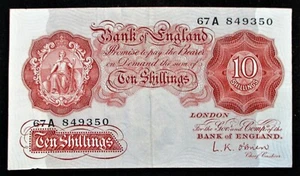 Bank of England (RARE) L K O'BRIEN 10s Banknote REPLACEMENT (B272) 1955 EF - Picture 1 of 2