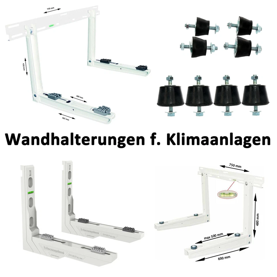 KLIMA-B2B Versch. Klimaanlagen Wandhalterungen und Antivibrationsfüße Klima R32 R410