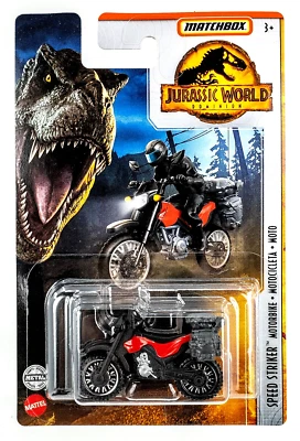 2022 Matchbox Jurassic World Dominion Speed Striker™ Motorbike BLACK | RED - Image 1 of 4