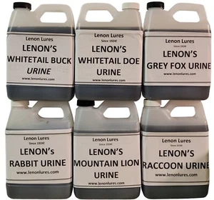 Lenon's Urine Choose Fox, Rabbit, Raccoon, Deer Buck or Doe -4 oz to Gallon Size - Picture 1 of 56